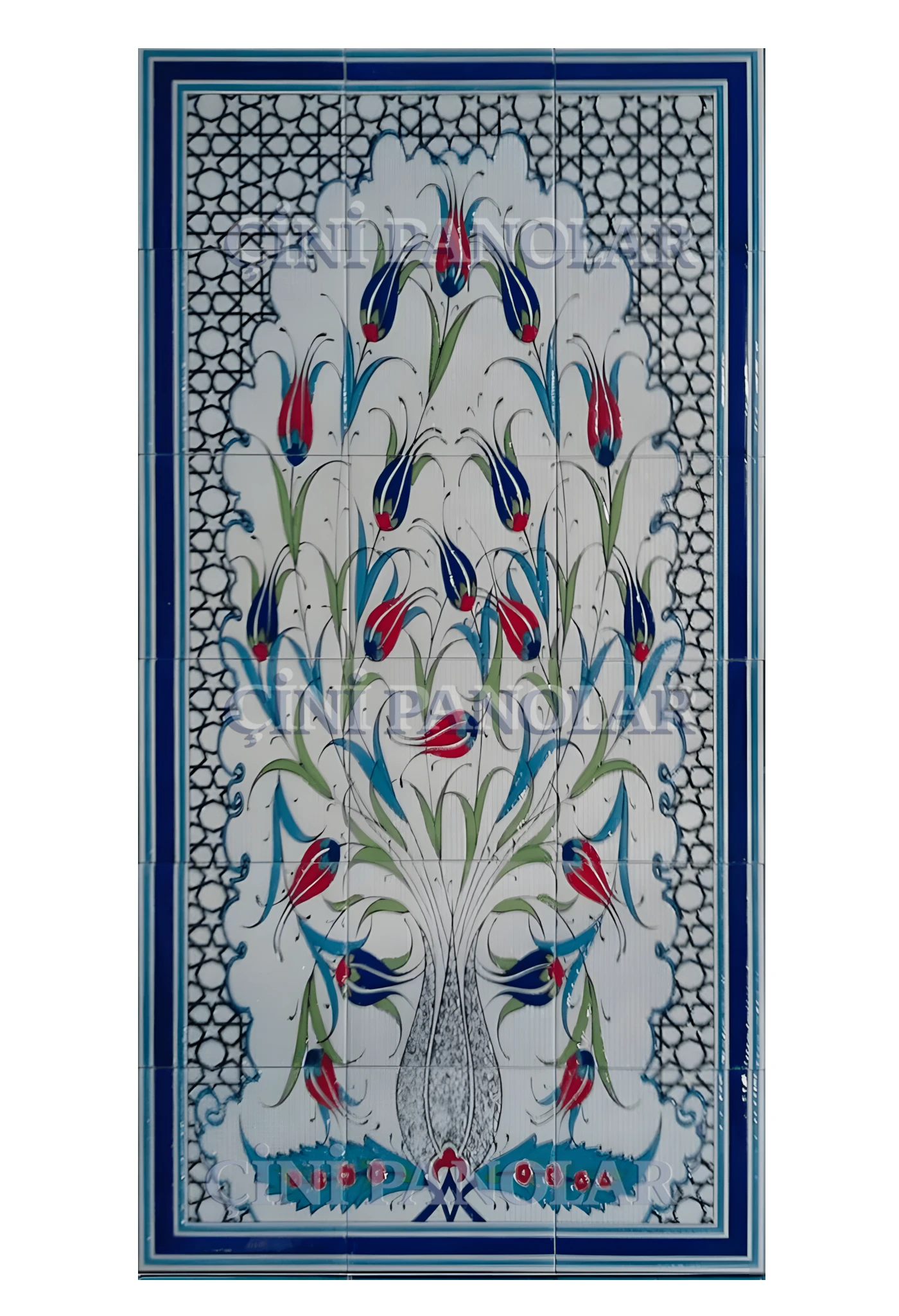 Çini Panolar - 15, Çini Pano Lalezar, 60x120