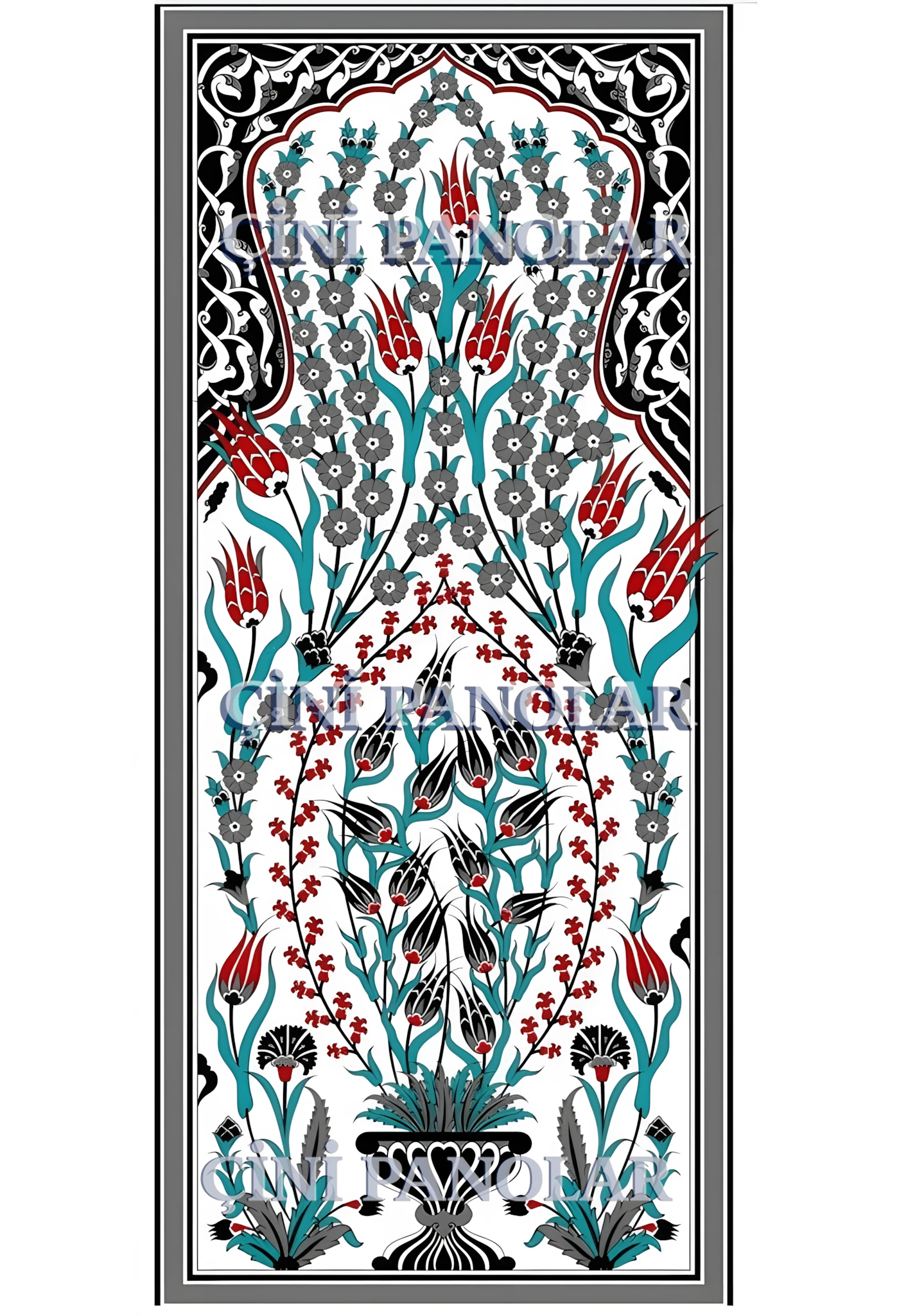 Çini Panolar - 21, 80x160 Ev Tipi Hamam Banyo Çini Pano Modelleri, Lider Çini